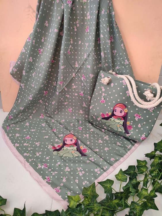 ست روسری وکیف طرح حجاب