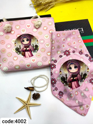 ست های روسری و کیف دخترانه جنس روسری نخ قواره 90 کیف مخمل بزرگ 23در29قیمت 199تومان