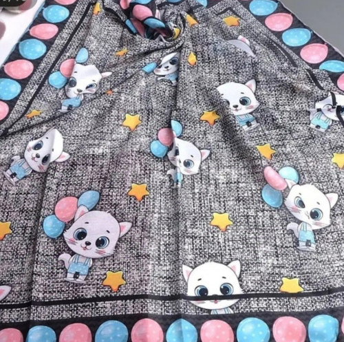 روسری نخی دخترانه قواره 85دست وز تک قیمت 129تومان عمده میکس موجوده