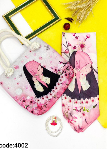 ست روسری و کیف روسری نخ قواره 90کیف مخمل قیمت 199 تومان عمده انتخابی