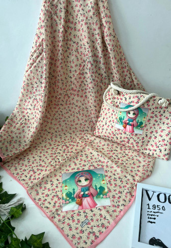 ست روسری وکیف روسری نخ قواره 90کیف مخمل ابعاد 20در27قیمت 217عمده انتخابی