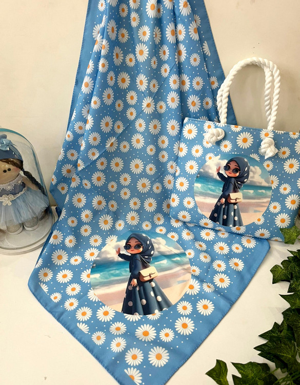 ست روسری و کیف روسری نخ درجه یک قواره 90کیف مخمل قیمت 217 عمده هم موجوده 169