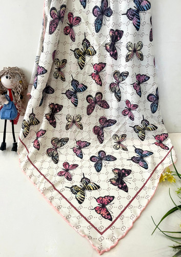 روسری نخ دستدوز درجه یک قواره ۹۰ قیمت تک ۱۵۳ تومان عمده طرح میکس