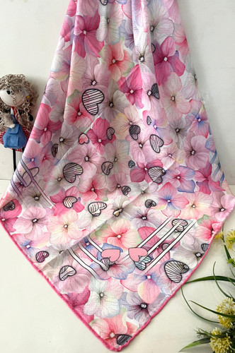 روسری نخ دستدوز درجه یک قواره ۹۰ قیمت تک ۱۵۳ تومان عمده طرح میکس