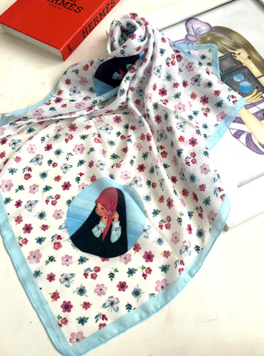 روسری نخی درجه یک قواره 90 قیمت تک 153تومان عمده انتخابی