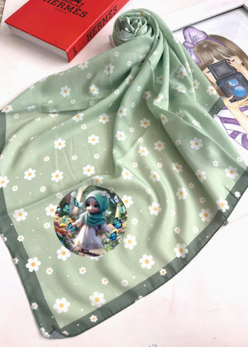 روسری نخی درجه یک قواره 90 قیمت تک 153تومان عمده انتخابی