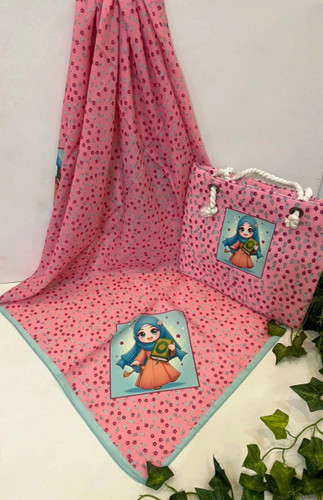 ست روسری و کیف نخ قواره 93کیف مخمل 28در25قیمت 225