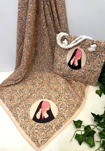 ست روسری و کیف نخ قواره 93کیف مخمل 28در25قیمت 225