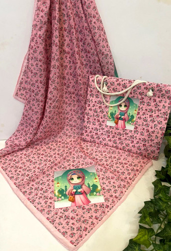 ست روسری و کیف نخ قواره 93کیف مخمل 28در25قیمت 225