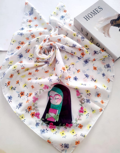 روسری دخترانه قواره 90نخ قیمت تک 115تومان