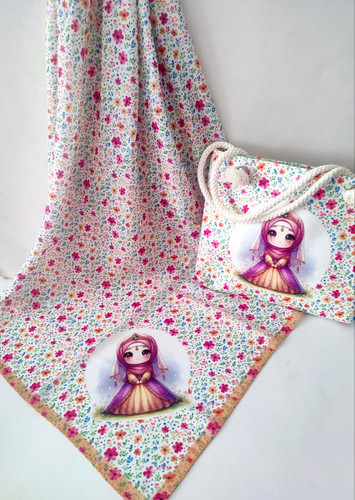 ست روسری و کیف روسری نخ قواره 90میف مخمل ابعاد 25در28قیمت 217تومان