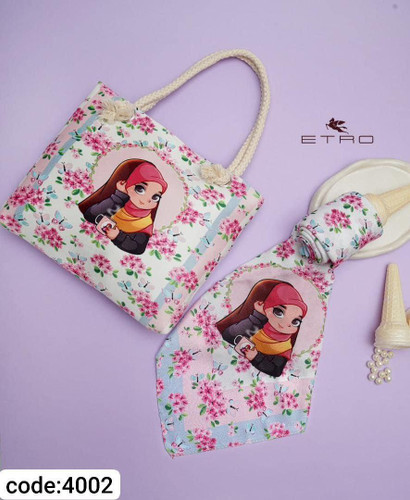 ست روسری و کیف روسری نخ قواره 90میف مخمل ابعاد 25در28قیمت 217تومان