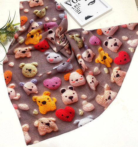 روسری نخ تترون درجه یک قواره 75سه بعدی قیمت 139تومان