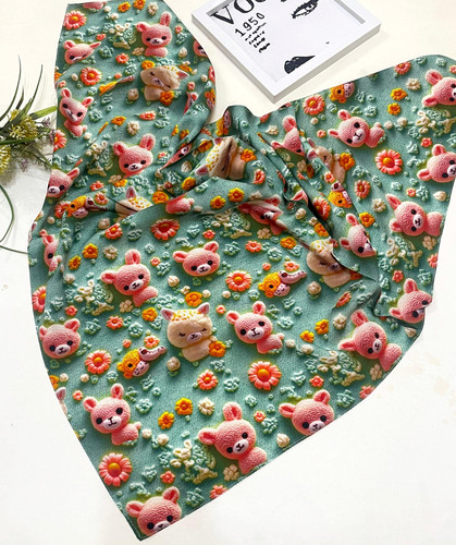 روسری نخ تترون درجه یک قواره 75سه بعدی قیمت 139تومان