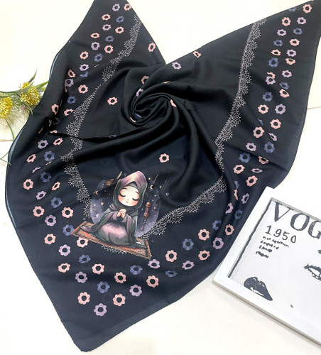 روسری دخترانه نخی درجه یک قواره 90قیمت تک 153تومان