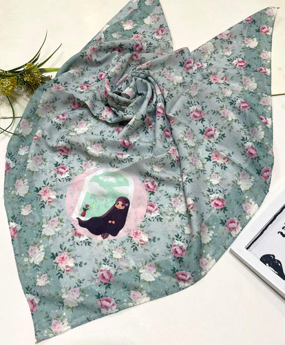 روسری دخترانه نخی درجه یک قواره 90قیمت تک 153تومان