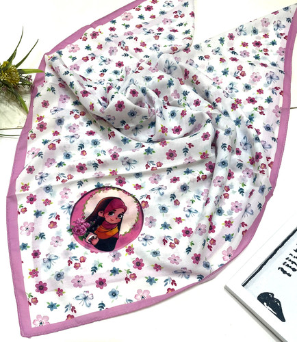 روسری دخترانه نخی درجه یک قواره 90قیمت تک 153تومان