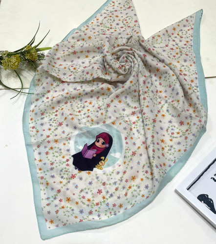 روسری دخترانه نخی درجه یک قواره 90قیمت تک 153تومان