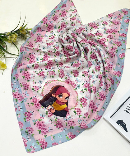 روسری دخترانه نخی درجه یک قواره 90قیمت تک 153تومان