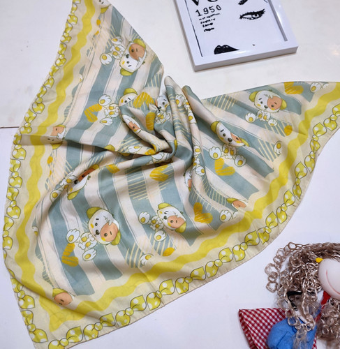 روسری دخترانه نخی قواره 75 قیمت تک 107تومان