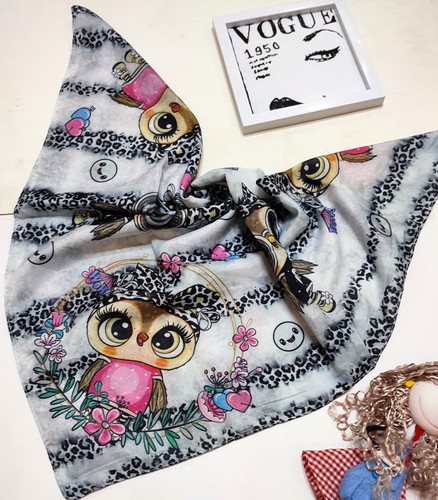 روسری دخترانه نخی قواره 75 قیمت تک 107تومان