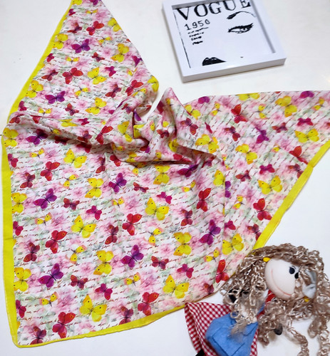 روسری دخترانه نخی قواره 75 قیمت تک 107تومان