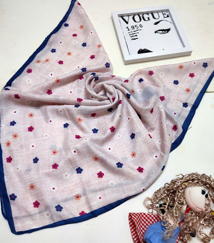 روسری دخترانه نخی قواره 75 قیمت تک 107تومان