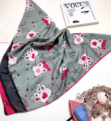 روسری دخترانه نخی قواره 75 قیمت تک 107تومان