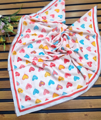 روسری نخی دخترانه قواره ۹۰ دستدوز قیمت ۱۴۹ت