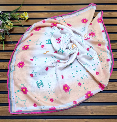 روسری نخی دخترانه قواره ۹۰ دستدوز قیمت ۱۴۹ت