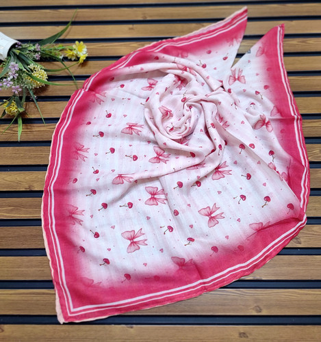 روسری نخی دخترانه قواره ۹۰ دستدوز قیمت ۱۴۹ت