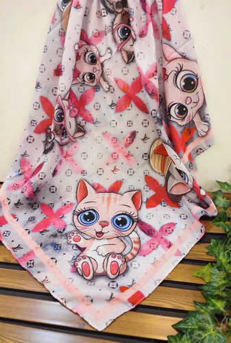 روسری نخی دخترانه قواره 90 قیمت تک 119تومان