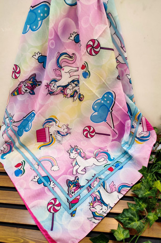 روسری نخی دخترانه قواره 90 قیمت تک 119تومان