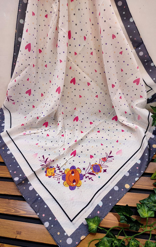 روسری نخی دخترانه قواره 90 قیمت تک 119تومان