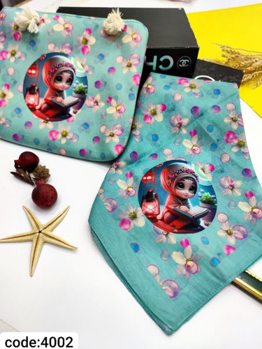 ست روسری و کیف روسری نخ قواره 90 کیفیت عالی قیمت 239