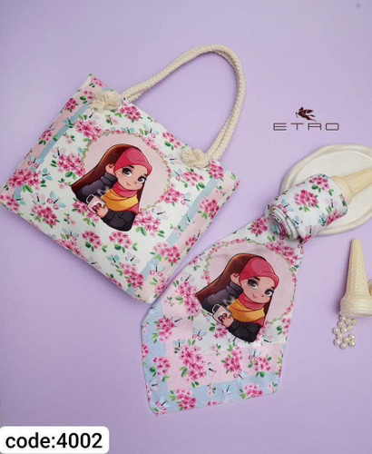 ست روسری و کیف روسری نخ قواره 90 کیفیت عالی قیمت 239