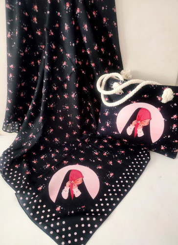 ست روسری و کیف روسری نخ قواره 90 کیفیت عالی قیمت 239