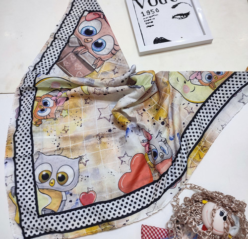 روسری بچه گانه نخی قواره ۷۵ قیمت تک ۱۰۹ تومان عمده انتخابی موجوده