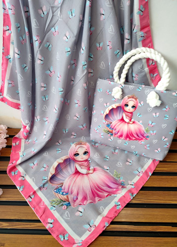 ست روسری و کیف درجه یک روسری نخ قواره 90 کیف مخمل بند کنفی قیمت 239تومان عمده انتخابی 195ت