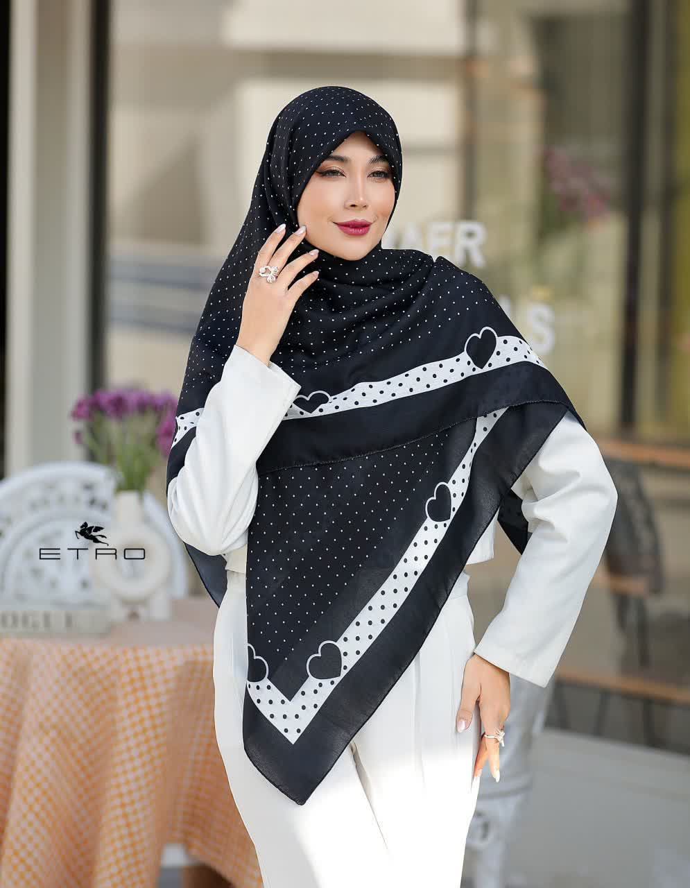 روسری نخی درجه یک قواره ۱۱۰ تابستانه قیمت 399تومان