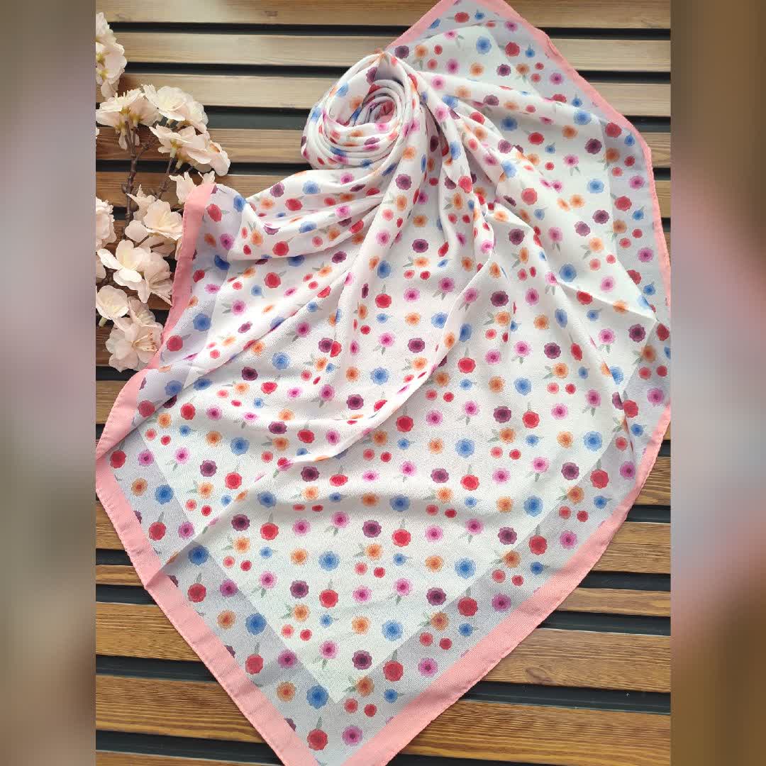 روسری نخی تابستانه  قواره 90 قیمت 249تومان درجه یک