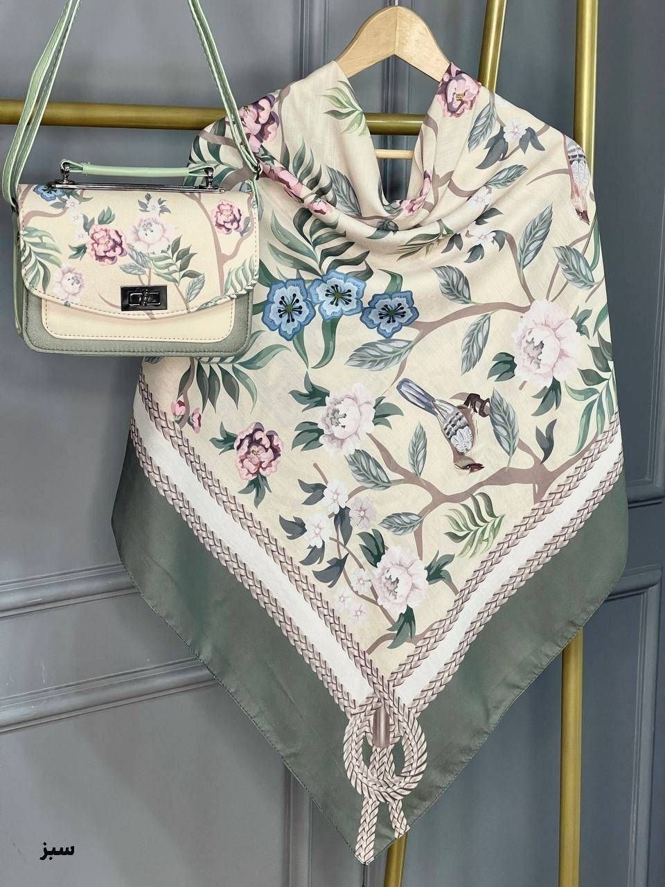 ست روسری و کیف زنانه درجه یک روسری نخ قواره 140 قیمت باهم 1170 تومان